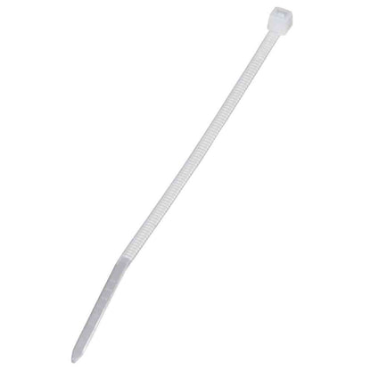 Ohm Electric Lock Tie Indoor Use 100mm White 04-3131 (100 pieces)