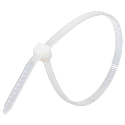 Ohm Electric Lock Tie Indoor Use 200mm White 04-3133 (100 pieces)