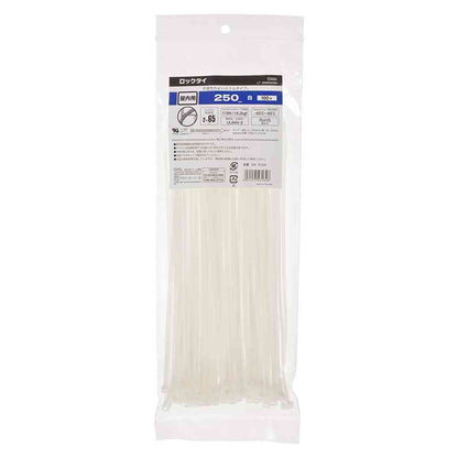 Ohm Electric Lock Tie Indoor Use 250mm White 04-3134 (100 pieces)