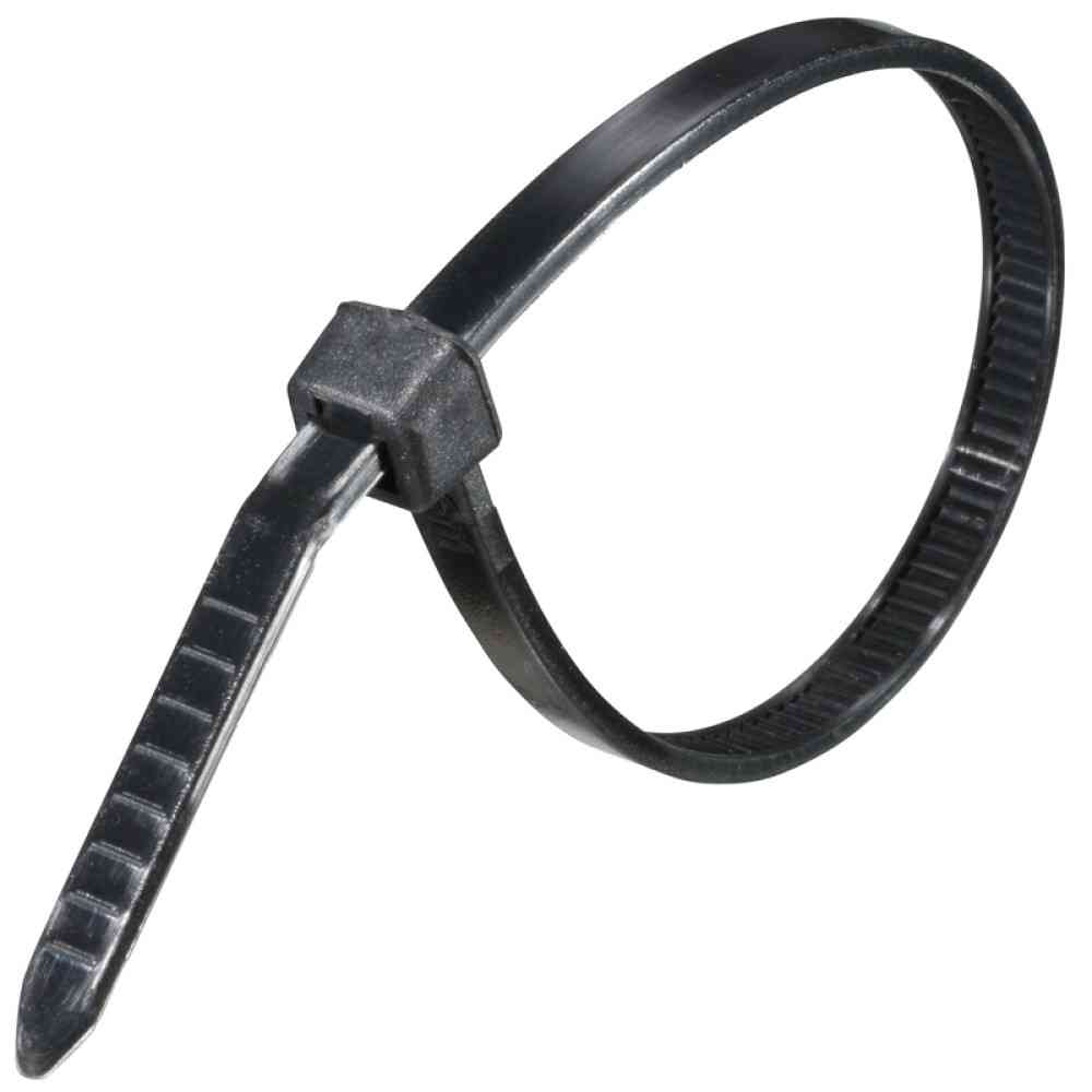 Ohm Electric Lock Tie Weather Resistant 150mm Black 04-3137 (100 pieces)