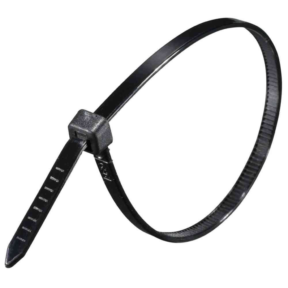 Ohm Electric Lock Tie Weather Resistant 200mm Black 04-3138 (100 pieces)