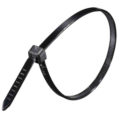 Ohm Electric Lock Tie Weather Resistant 200mm Black 04-3138 (100 pieces)