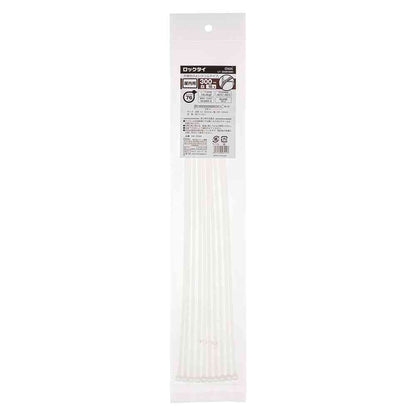 Ohm Electric Lock Tie Indoor Use 300mm White 04-3144 (10 pcs)