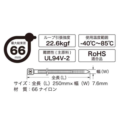 Ohm Electric Repeat Tie Indoor Use 250mm White 04-3304 (10 pcs)