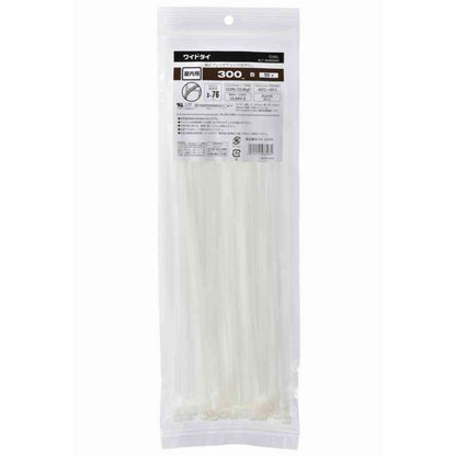 Ohm Electric Wide Tie Indoor Use 300mm White 04-3328 (50 pcs)