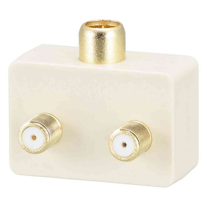 Ohm Electric 2-Way Splitter Plug All Terminal Current Passing Type 4K8K Compatible