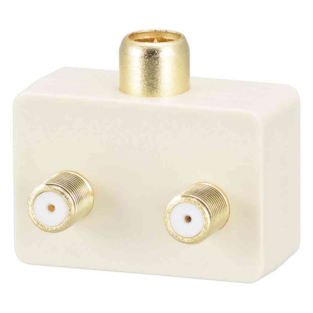 Ohm Electric 2-Way Splitter Plug All Terminal Current Passing Type 4K8K Compatible