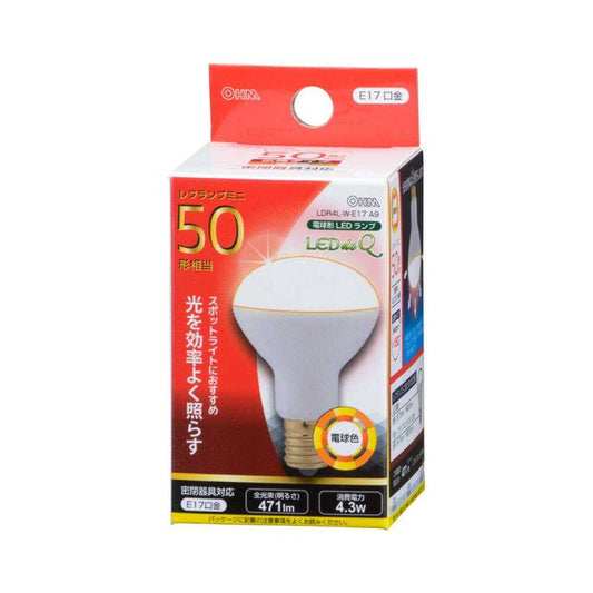 Ohm Electric LED Bulb Mini Reflector E17 Equivalent to 50W