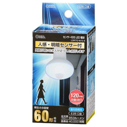 Ohm Electric LED Bulb Reflector Shape E26 Equivalent to 60W with Motion Sensor - 1 Piece