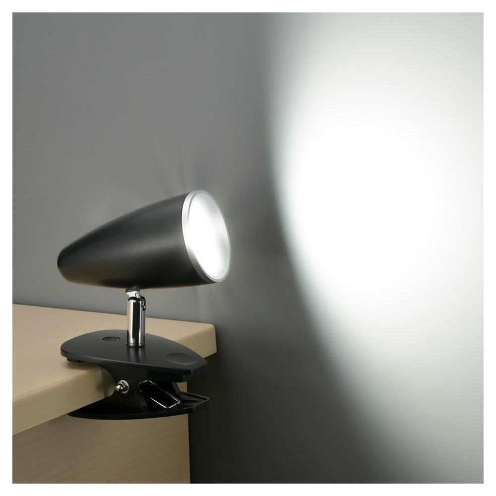 Ohm Electric LED Clip Light Daylight Black