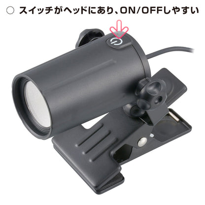 Ohm Electric LED Clip Light Daylight Black