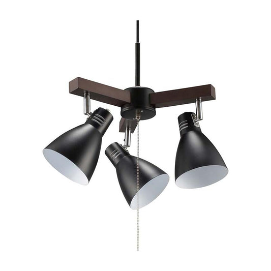 Ohm Electric 3-Bulb Pendant Light Black
