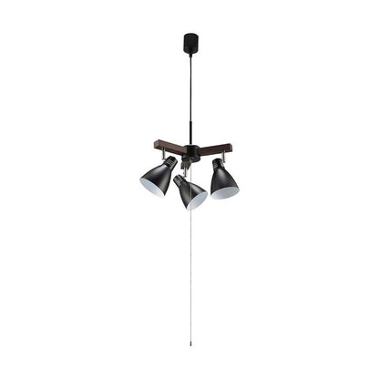 Ohm Electric 3-Bulb Pendant Light Black