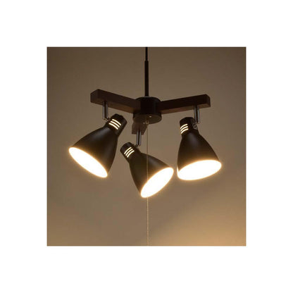 Ohm Electric 3-Bulb Pendant Light Black