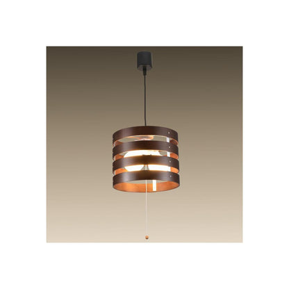 Ohm Electric Pendant Light Wooden Frame 2 Bulbs