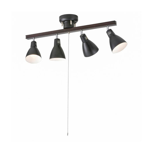 Ohm Electric 4-Bulb Ceiling Light Black
