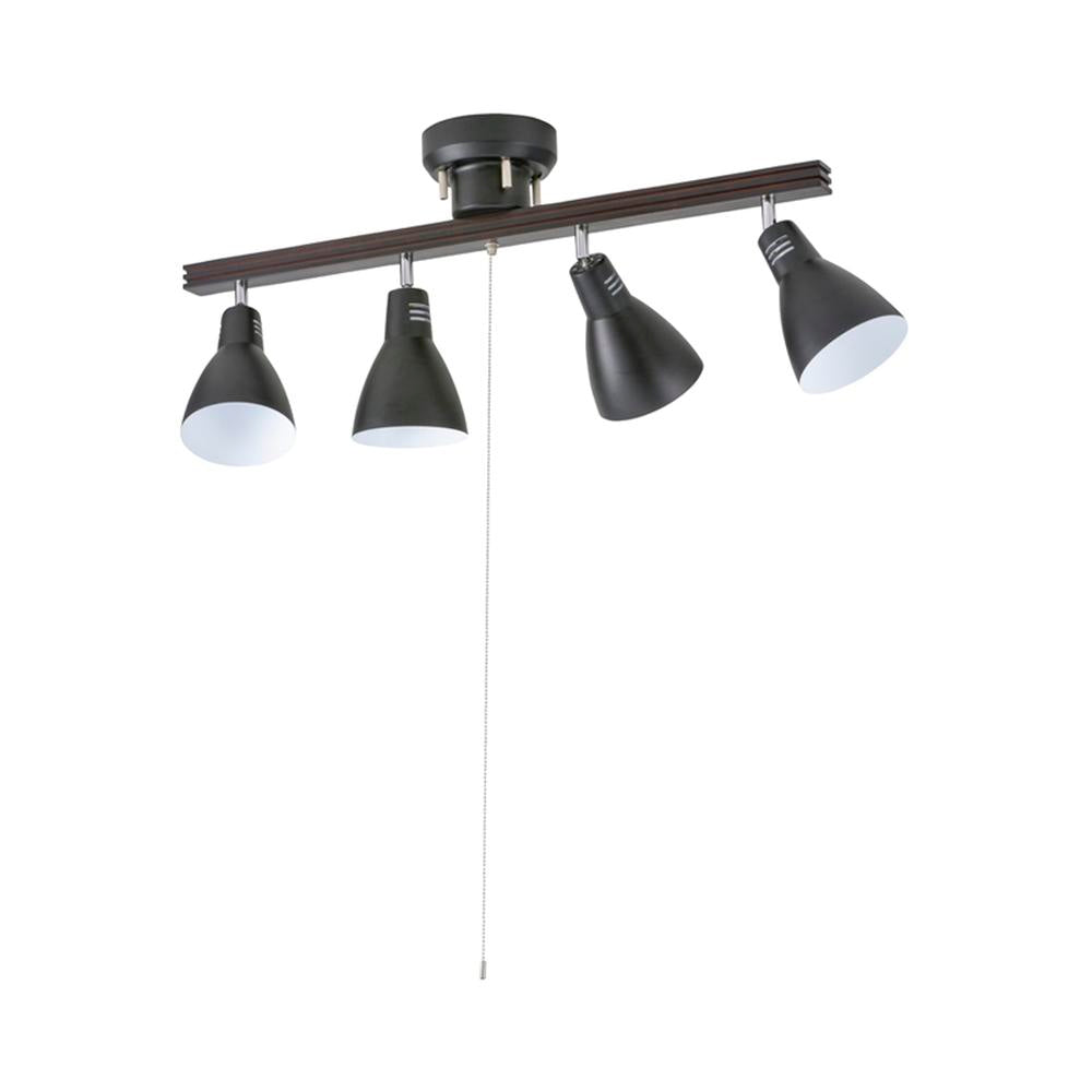 Ohm Electric 4-Bulb Ceiling Light Black