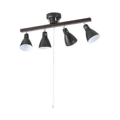 Ohm Electric 4-Bulb Ceiling Light Black