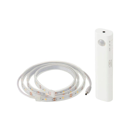 Ohm Electric LED Tape Light with Light and Dark Sensor Battery Operated 1m