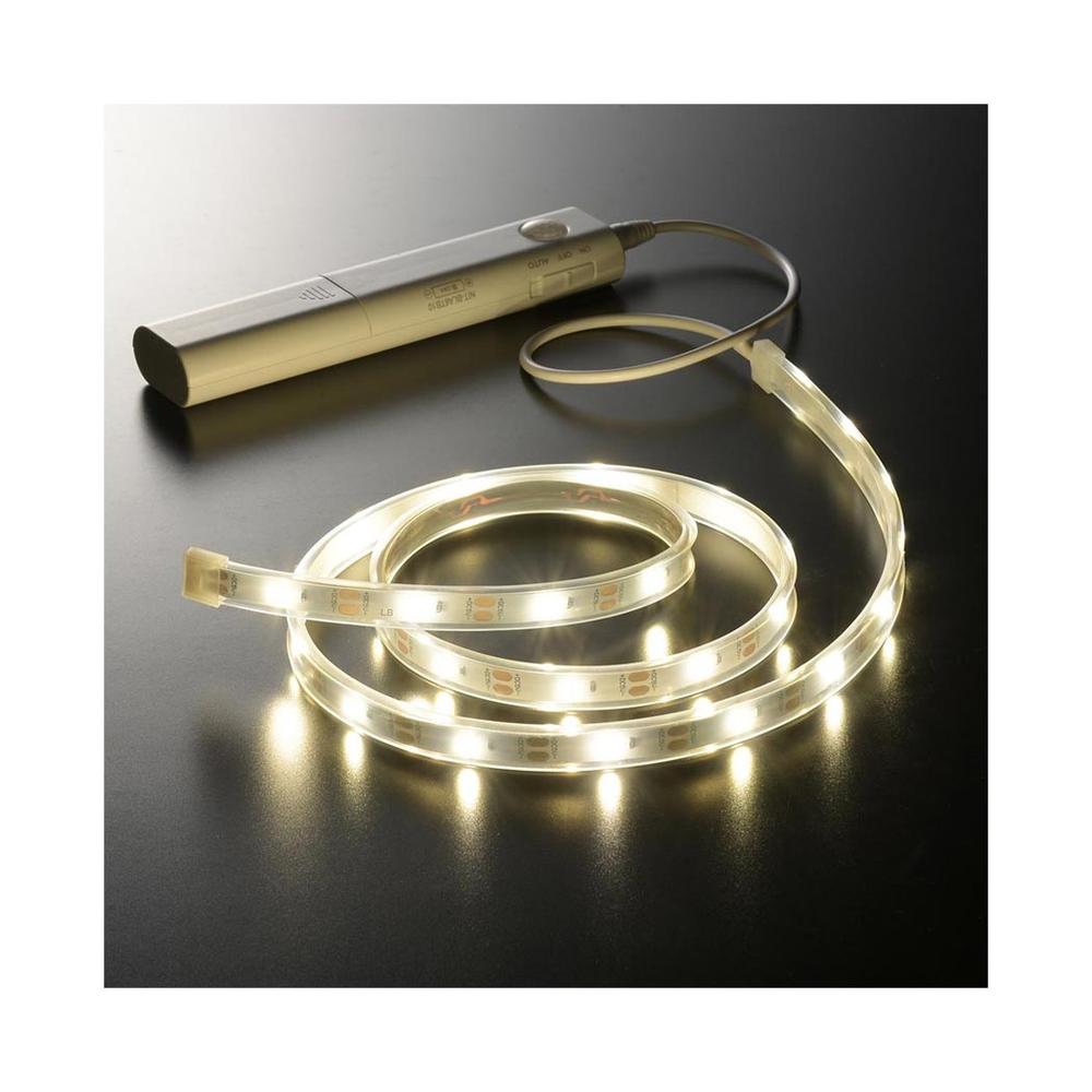 Ohm Electric LED Tape Light with Light and Dark Sensor Battery Operated 1m