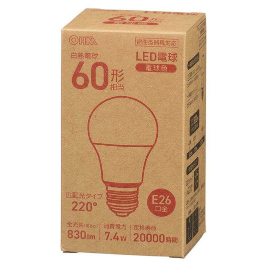 Ohm Electric LED Bulb E26 Equivalent to 60W Warm White - 1 Piece