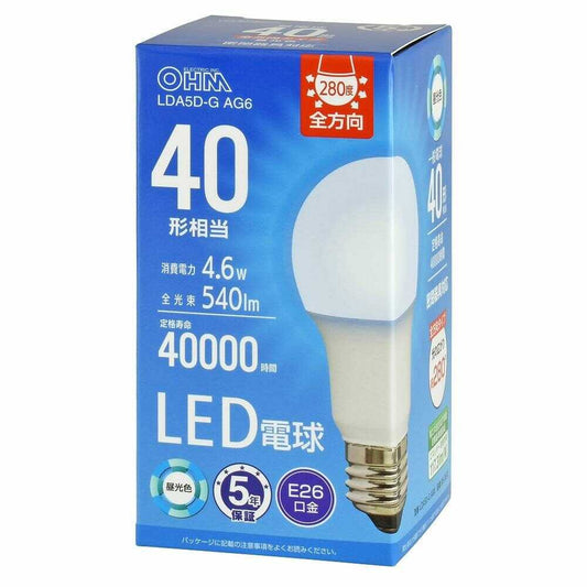 Ohm Electric LED Bulb E26 Equivalent to 40W - 1 Piece