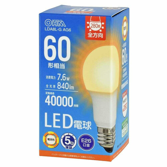 Ohm Electric LED Bulb E26 Equivalent to 60W