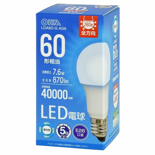 Ohm Electric LED Bulb E26 Equivalent to 60W - 1 Piece