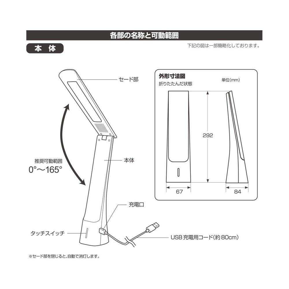 Ohm Electric Rechargeable LED Desk Light White