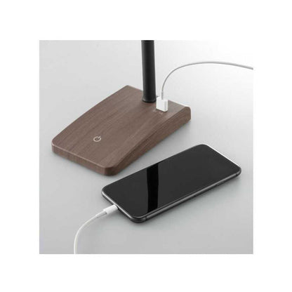 Ohm Electric LED Desk Lamp (Daylight White, Brown Wood Grain)