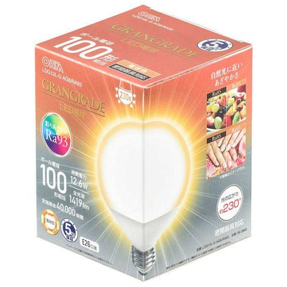 Ohm Electric LED Bulb Ball Shape E26 Equivalent to 100W