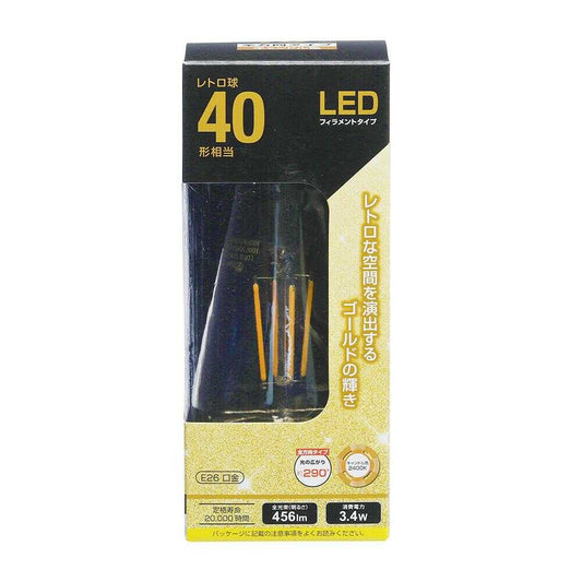 Ohm Electric LED Filament Type Retro Bulb E26 Equivalent 40W 1 Piece