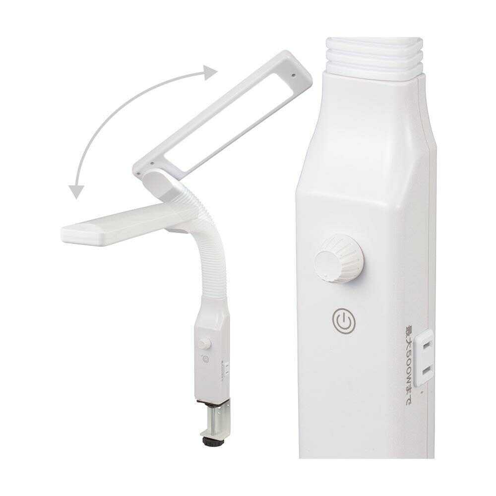 Ohm Electric LED Clamp Light with Dimming - White