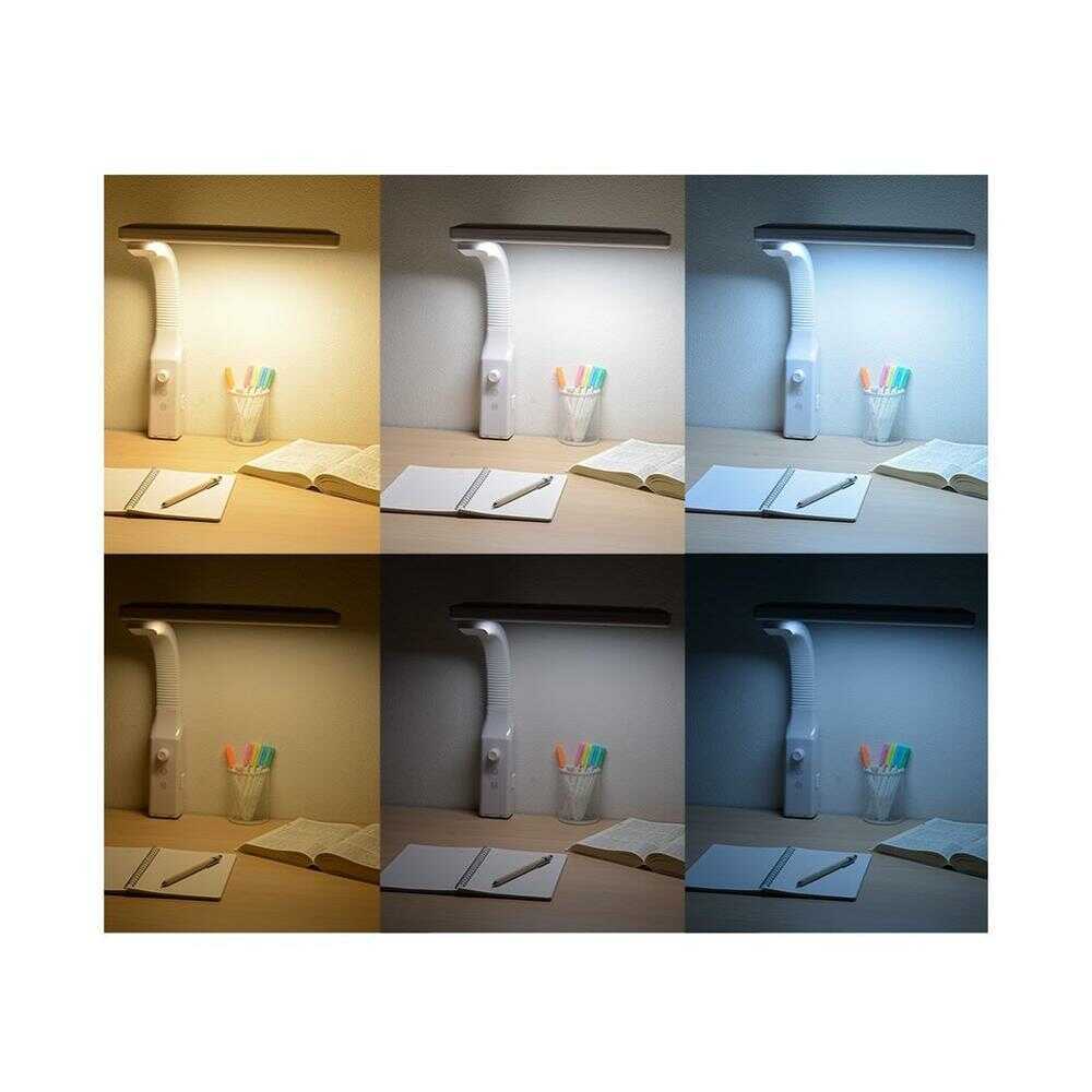 Ohm Electric LED Clamp Light with Dimming and Color Adjustment - White