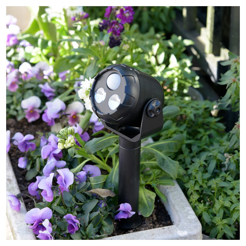 Ohm Electric LED Sensor Light for Soil Use Battery Operated Daylight White