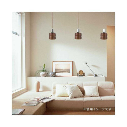 Ohm Electric Pendant Light with Wooden Shade, Brown