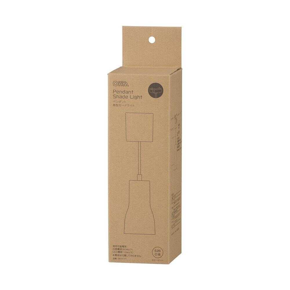 Ohm Electric Pendant Light with Cylinder Shade, White