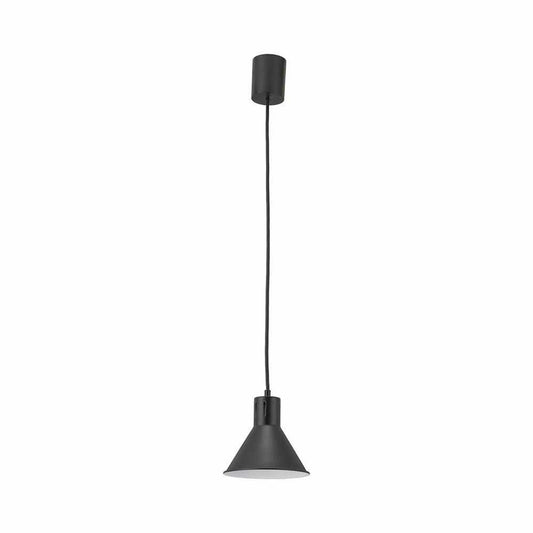 Ohm Electric Pendant Light with Umbrella Shade, Black
