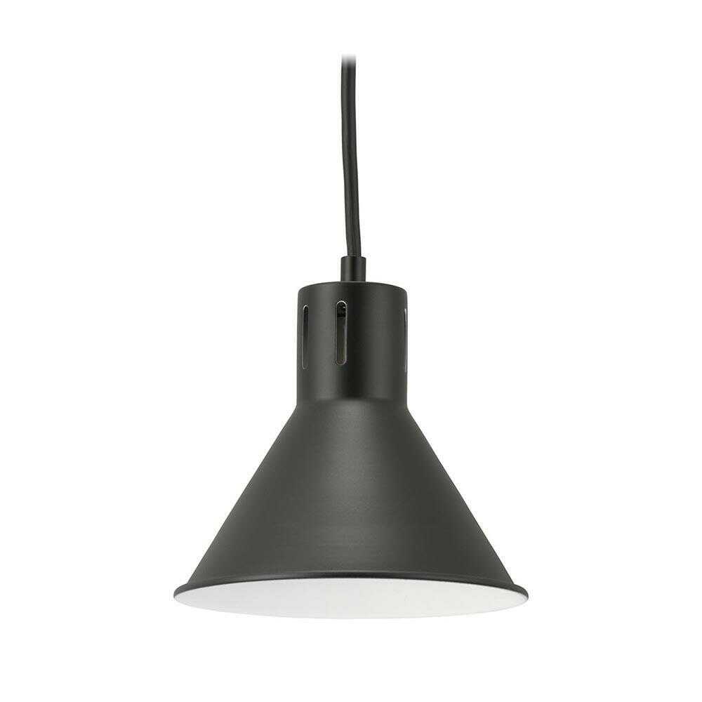 Ohm Electric Pendant Light with Umbrella Shade, Black