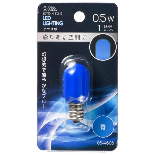 Ohm Electric LED Natsume Bulb Decoration E12 Blue