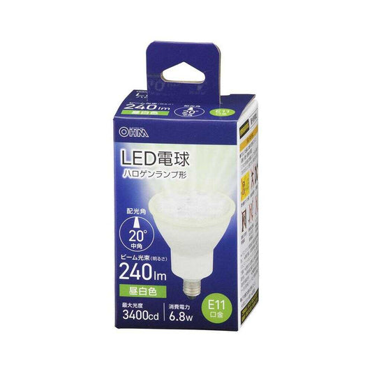 Ohm Electric LED Bulb Halogen Shape E11 Medium Angle 6.8W