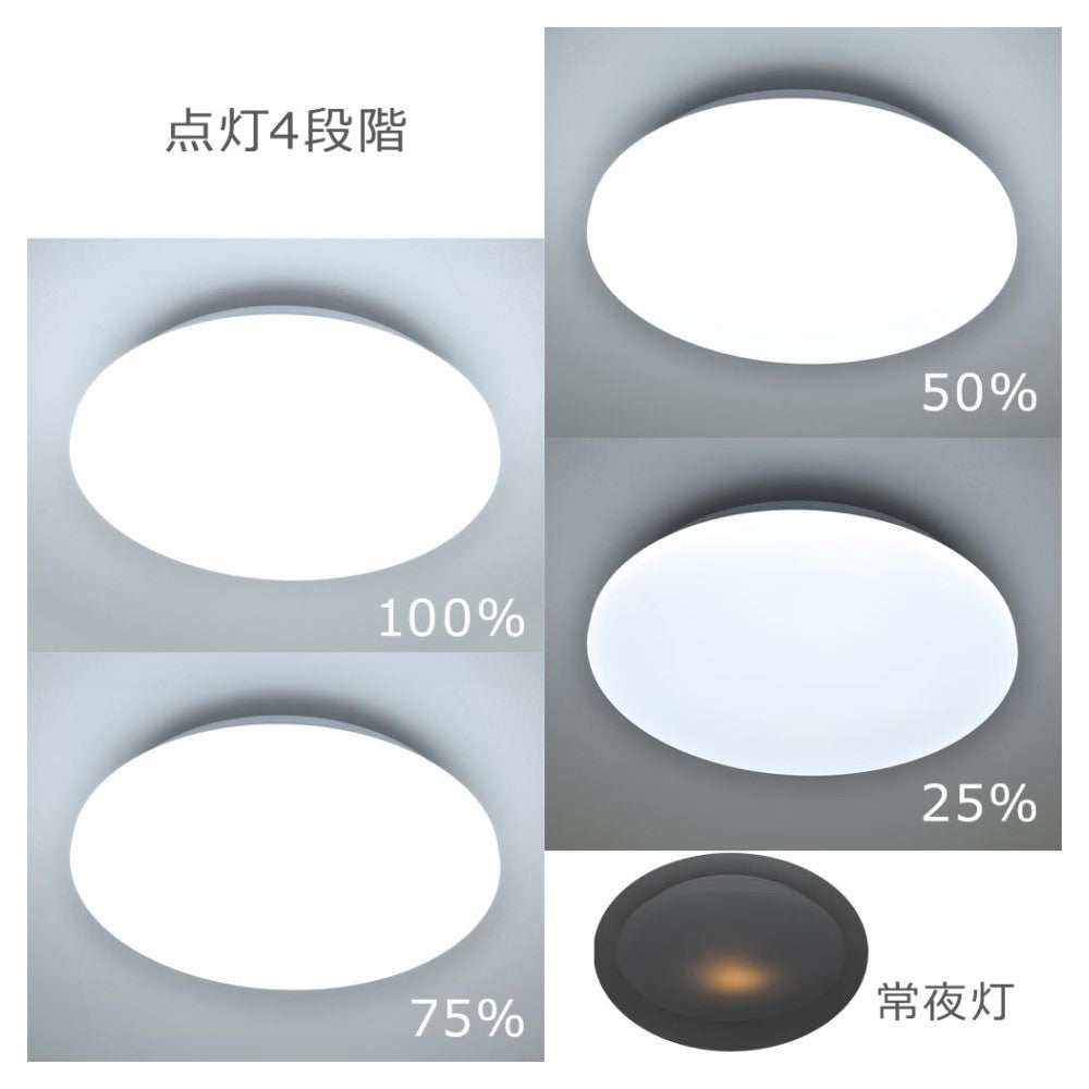 Ohm Electric LED Ceiling Light for 8 Tatami Mats, Dimmable, Daylight Color