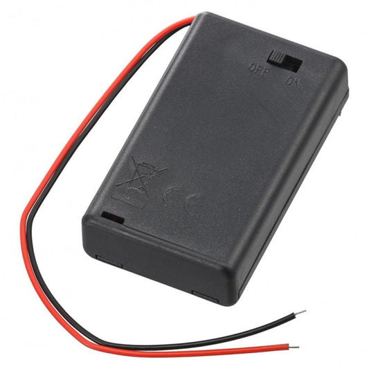 Ohm Electric Battery Case for 3 Batteries with Switch and Cover KIT-UM4X3 SK