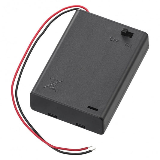 Ohm Electric Battery Case for 3 Batteries with Switch and Cover KIT-UM3X3 SK