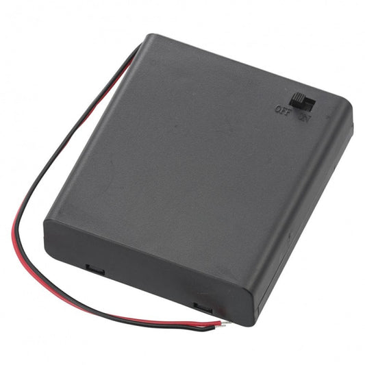 Ohm Electric Battery Case for 4 Batteries with Switch and Cover KIT-UM3X4 SK