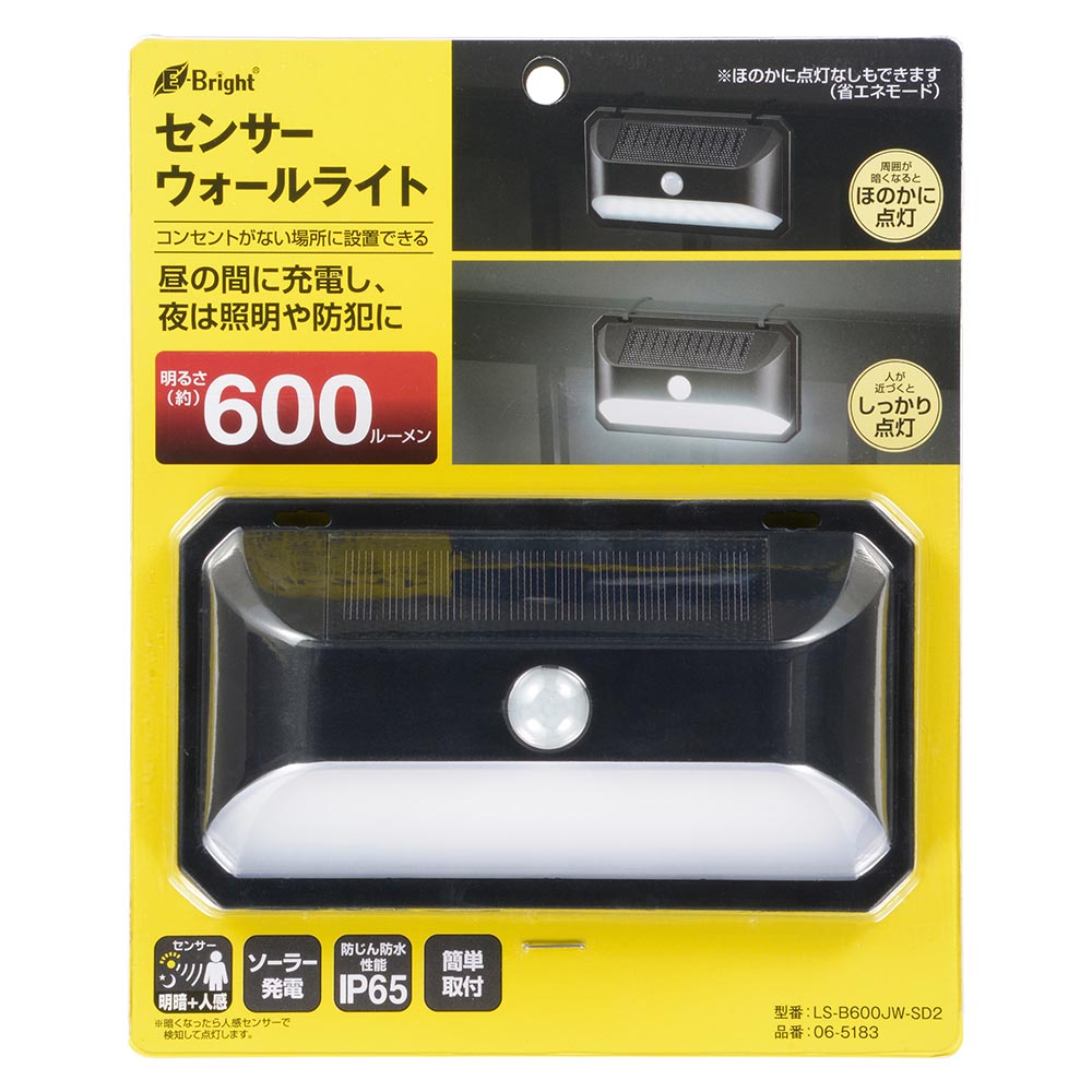Ohm Electric LED Sensor Wall Light Solar