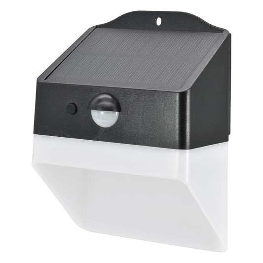 Ohm Electric Sensor Wall Light Solar 200 Lumens Black