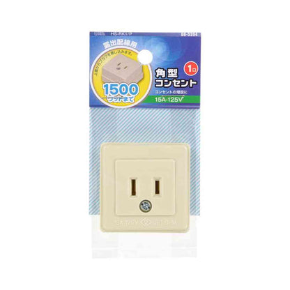 Ohm Electric Square Single Outlet