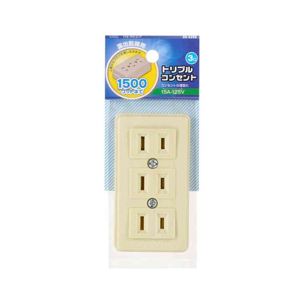 Ohm Electric Square Triple Outlet