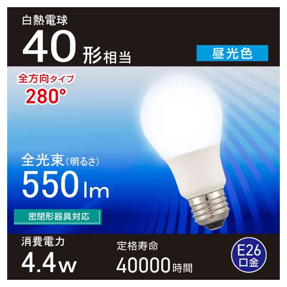 Ohm Electric LED Bulb E26 40W Equivalent Daylight White